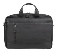 Alassio 47034 - Laptoptasche Tiber, Schultertasche für 15 Zoll Notebooks, Umhängetasche aus Echtleder, Tasche mit gepolstertem Laptopfach und Reißverschluss Hauptfach in schwarz, ca. 28 x 41 x 9,5 cm