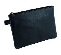 Alassio Mehrwegbeutel - 23 x 16 cm Echt Leder schwarz.