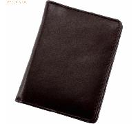 Alassio Notizblock-Etui Monza 75x100x10mm Leder schwarz