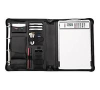 Alassio Orga-Mappe Cesena, DIN A4, Nappaleder/Kunstleder, mit Klemmbrett, schwarz