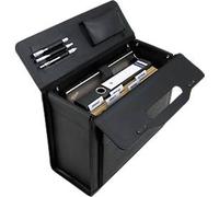 Alassio Pilotenkoffer, mit Tragegriff, mit Laptopfach, Rindleder, schwarz