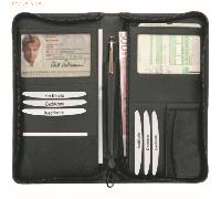 Alassio Reiseorganizer RFID Document Safe 22,5x13x3cm Leder schwarz