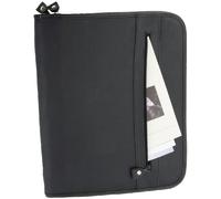 Alassio® Reißverschlussmappe MILANO - A4, Echt Leder, schwarz