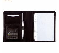 Alassio 30007-1 - Ringbuchmappe BENACO im DIN A5 Format, Schreibmappe aus feinstem Nappaleder, Dokumentenmappe in schwarz, Mappe ca. 23 x 18 x 3 cm