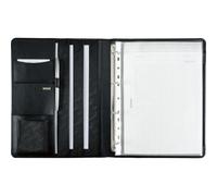 Alassio Ringbuchmappe 'CREMONA II', A4, Nappaleder, schwarz - 30058