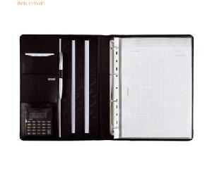 Alassio Ringbuchmappe Cremona III A4 Leder schwarz