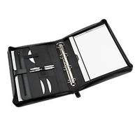 Alassio Ringbuchmappe Rimini, DIN A4, FINEtouch-Lederimitat, mit CD-Tasche, schwarz