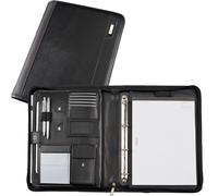 Alassio Ringbuchmappe TRENTO - A4, Lederimitat, schwarz