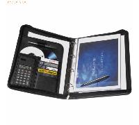 Alassio Schreibmappe A4 mit Rechner schwarz