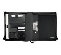 Alassio® Ringbuchmappe BERGAMO - A4, Lederimitat, schwarz