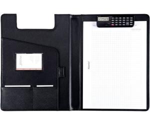 Alassio Schreibmappe BRESCIA, A4, schwarz, mit Klemmbrettrechner