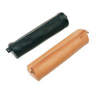 Alassio® Stifterolle 6 x 21 cm (Ø x L) Reißverschluss Leder schwarz