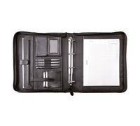 Alassio® Tagungsmappe AREZZO - A4, Lederimitat, schwarz