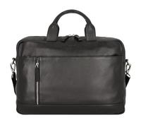 Alassio Tiber Aktentasche Leder 41 cm Laptopfach schwarz
