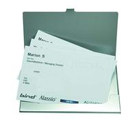 ALASSIO Visitenkartenetui Aluminium matt Silber 0034