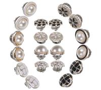 Alasum 20 Stück Nahtlose Knöpfe aus Eisen und Kunststoff Dekorative Kleidungsknöpfe zum Einfachen und Abnehmen für Cardigans und Kleider als Modische Alltagsdekoration Zufälliger Stil