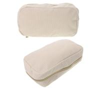 Alasum Kosmetiktaschen mit Reißverschluss für Frauen 2 Stück aus Corduroy und Nylon Große Reise Kosmetiktasche Vielseitig und Handlich für Camping und Unterwegs