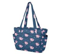 Alaza, gesteppte Tragetasche für Damen, mit Reißverschluss, Salamander-Tragetasche mit Fächern, leichte Schultertasche für Damen, Reisen, Alltag, Fitnessstudio