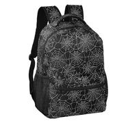 ALAZA Kinder-Rucksack, Schultasche, Totenköpfe, Skelette, Surfen, große Kapazität, Schüler, Büchertasche, Rucksack für Jungen und Mädchen, Spider I12651, M, Spider I12651