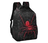 ALAZA Kinderrucksack, Schultasche, rote Spinne auf einem Netz, große Kapazität, Schüler, Büchertasche, Rucksack für Jungen und Mädchen, Spider I17039, M, Spider I17039