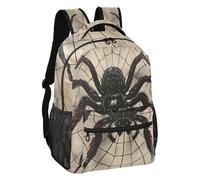 ALAZA Kinderrucksack, Schultasche, rote Spinne auf einem Netz, große Kapazität, Schüler, Büchertasche, Rucksack für Jungen und Mädchen, Spider A8421, M, Spider A8421