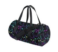 ALAZA Sporttasche, Reisetasche für Damen und Herren, für Reisen, Sport, Camping, Yoga, Schwimmen, Fledermäuse, Satelliten, Totenköpfe und Bäume, klein, rund, faltbar, Seesack mit Schultergurt