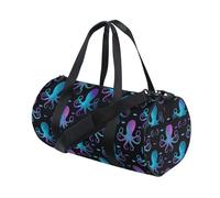 ALAZA Sporttasche, Reisetasche für Damen und Herren, für Reisen, Sport, Camping, Yoga, Schwimmen, Fledermäuse, Satelliten, Totenköpfe und Bäume, klein, rund, faltbar, Seesack mit Schultergurt