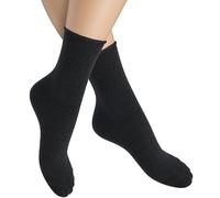 alber's SENSITIVE WARM - 5er Pack | Druckfreie Damensocken | Ohne Gummibund | Weiche, Warme Baumwollsocken | Komfortbund | Schwarz | 39-41