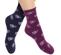 alber's SENSITIVE WARM - 5er Pack | Druckfreie Damensocken | Ohne Gummibund | Weiche, Warme Baumwollsocken | Komfortbund | Farbenmix 2 | 36-38