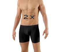 ALBERT KREUZ 2-Pack Herren Retroshorts Lasercut nahtlos Clean Cut Baumwolle Elastan schwarz, Gr. 04/S