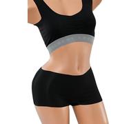 Albert Kreuz 3er-Pack Damen Lasercut nahtlos Clean Cut Boxershorts aus Baumwolle Elastan schwarz Größe XS (34-36)