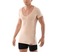ALBERT KREUZ Deep-V-Unterhemd Business Herrenunterhemd aus Micromodal Light atmungsaktiv Kurzarm unsichtbar beige 5/M