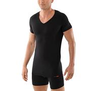 ALBERT KREUZ V-Unterhemd Business Herrenunterhemd aus Stretch-Baumwolle Kurzarm schwarz