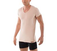 ALBERT KREUZ V-Unterhemd unsichtbar Business Herrenunterhemd aus Stretch-Baumwolle Kurzarm Hautfarbe Nude 8/XXL