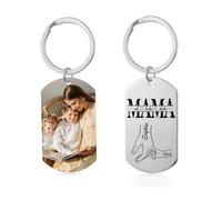 ALBERTBAND Personalisierte Schlüsselanhänger mit 1-5 Namen Liebe Herz Schlüsselanhänger Geburtstag der Mutter Geschenk zum Muttertag MAMA Familie (MAMA-2 name)