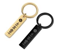 ALBERTBAND Schlüsselbund Damen Personalisierte Scannbare Musik Spotify Code Schlüsselbund Benutzerdefiniert Ihr Musiklied Schlüsselbund (Gold&Black)