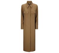 Alberto Biani - Silk Maxi Shirt Dress With Classic Collar - Größe 44 - braun