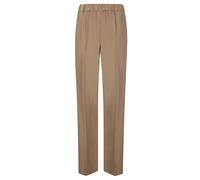 Alberto Biani - Straight-Leg Trousers With Elastic Waistband - Größe 44 - beige