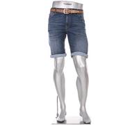 Alberto Bike Jeansshorts Herren Jeansshorts Baumwoll-Stretch blau, 36