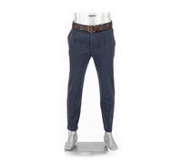 Alberto Bundfaltenhose Herren Slim Fit Baumwolle blau, 32/32