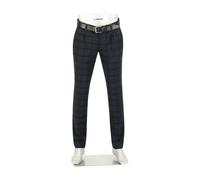 Alberto Bundfaltenhose Herren Regular Fit Flanell grau, 28/32