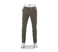 Alberto Herren Cargohose John, Slim Fit, Cord, militärgrün, 32/32