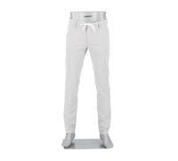 Alberto Herren Hose Chino Jump, Slim Fit, Baumwolle-Leinen, creme gemustert grau, 34/32