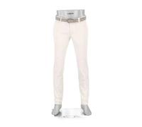 Alberto Herren Hose Chino Rob, Slim Fit, Baumwolle, wollweiß, 38/32