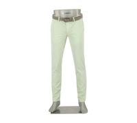 Alberto Herren Hose Chino Lou, Regular Fit, Baumwoll-Stretch, hellgrün, 32/34