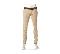 Alberto Herren Hose Chino Rob, Slim Fit, Bio Baumwolle-TencelT, beige, 30/34