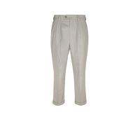 Alberto Herren Hose Smart Herringbone, Ted-C, Wide Fit, Mikrofaser cropped, greige beige, 31/32