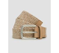 Alberto Cotton Braided Herrengürtel In Beige 1008315-520 Beige 105