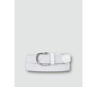 Alberto Damen Textilgürtel geflochten weiß, 100 CM (XL)