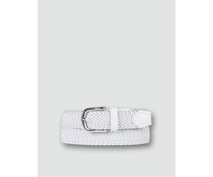 Alberto Damen Textilgürtel geflochten weiß, 95 CM (L)